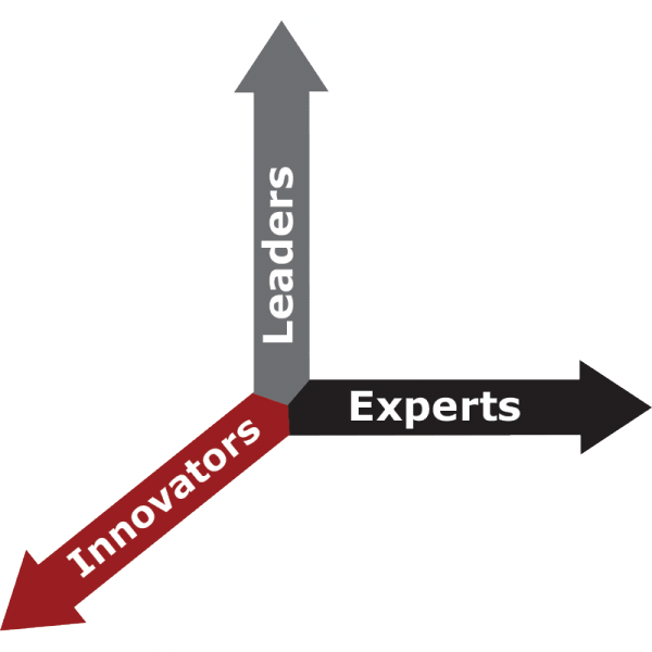Three dimensions of objectives for our graduates: Leaders, Experts, and Innovators